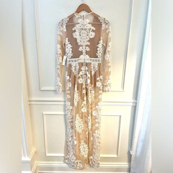 Revolve For Love And Lemons Temecula Long Sleeve Maxi Lace Dress NWT Medium - Picture 5 of 13